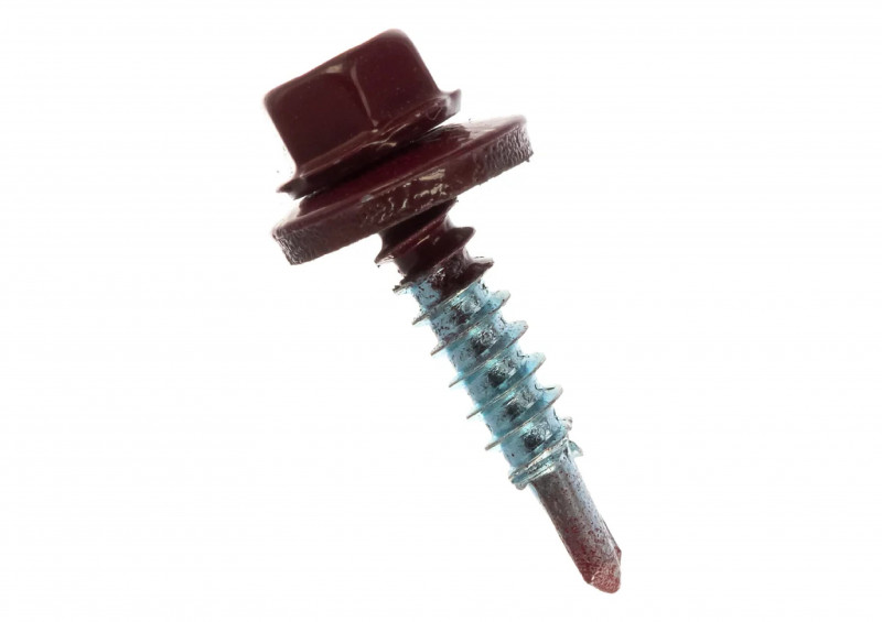 Саморез кровельный RAL3005 4,8х51 винно-красный