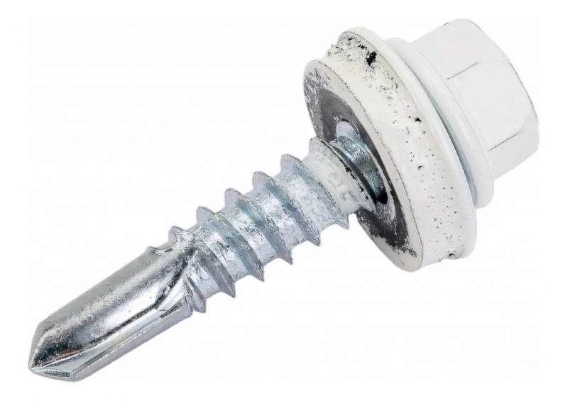 Саморез кровельный окрашенный RAL 9003 4,8х35