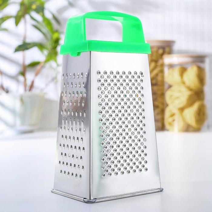 Терка 4 грани 11х8,5х22см, пластиковая ручка