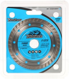 Диск алмазный сухой рез 125х22,23х7,5х1,9мм сегмент Diaforce basic