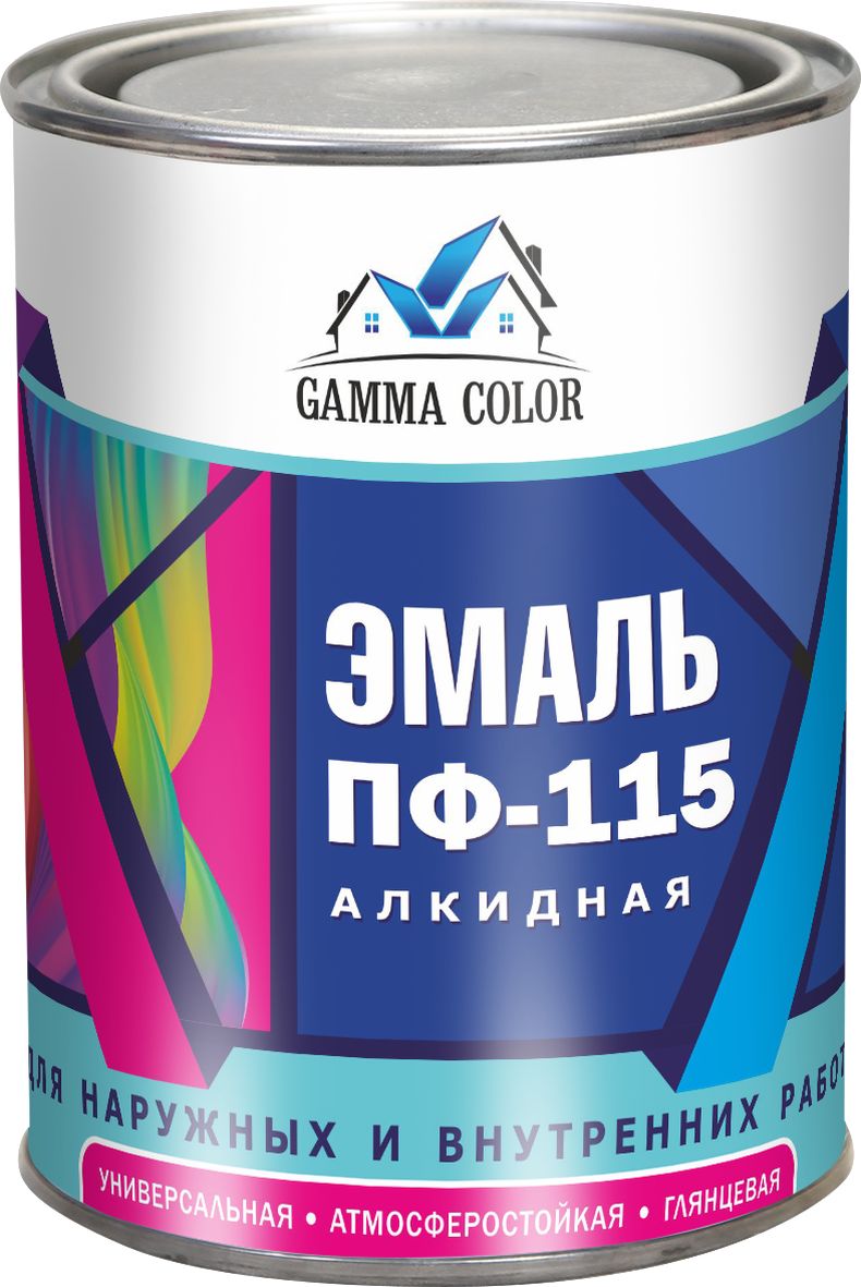 Эмаль ПФ-115 шоколадная 1,8кг Gamma color
