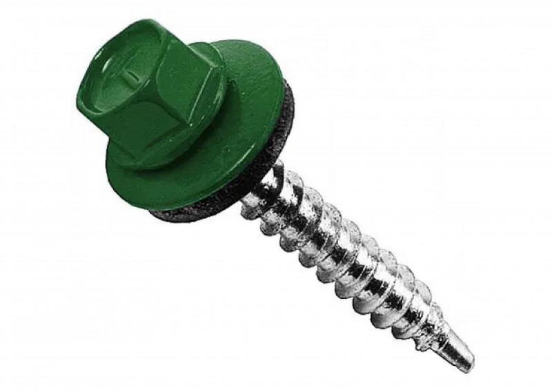 Саморез кровельный RAL6002 5,5х19 лиственно-зелёный